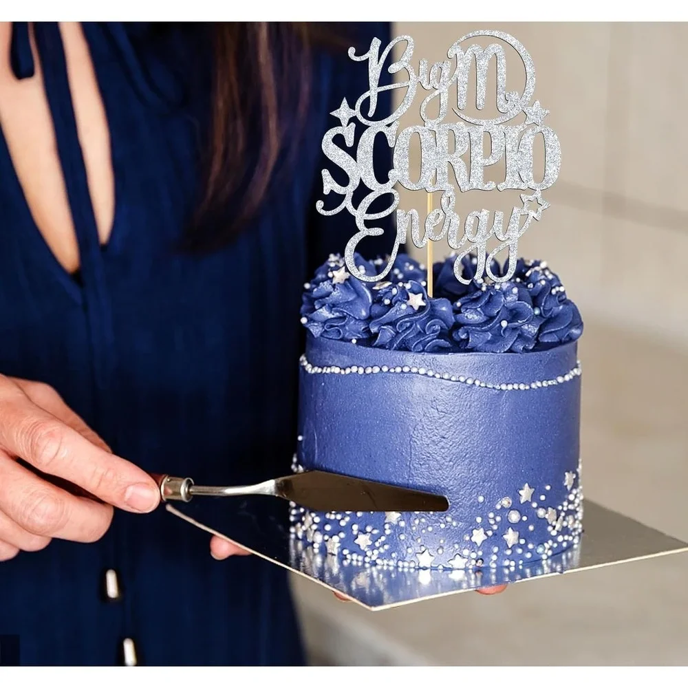 Big Scorpio Energy Cake Topper, Happy Birthday Scorpio in October/November, Scor